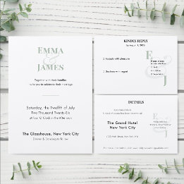 Sage Wedding | Hotel | QR Code Enclosure Card