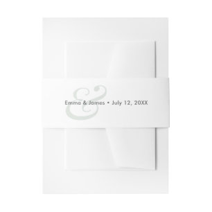 Sage Wedding Invitation Ampersand Belly Band