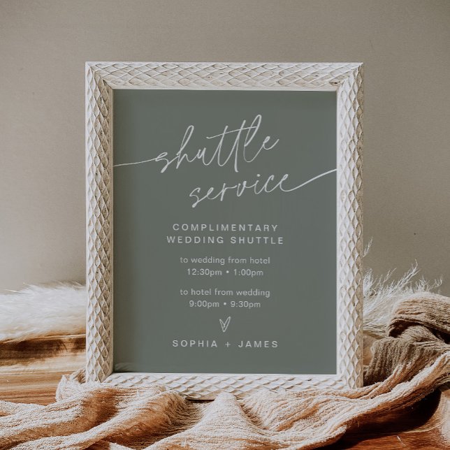 SAGE Wedding Shuttle Service Sign (Creator Uploaded)