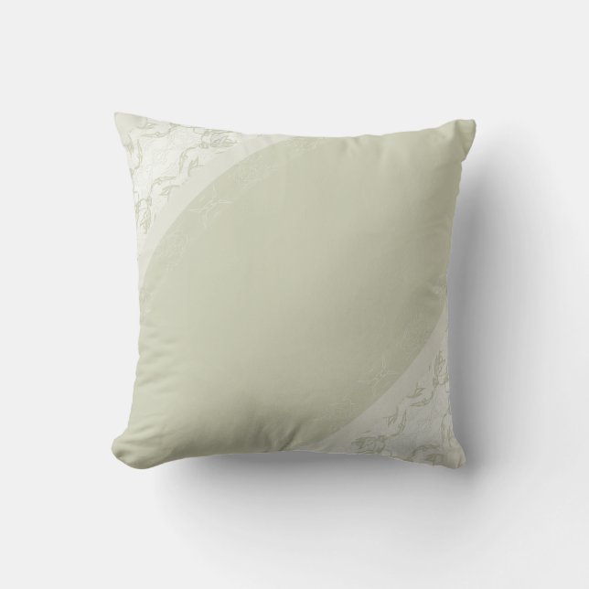 Sage Whisper Throw Pillow (Front)