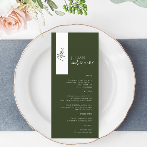 SAGE Whispers Soiree Menu