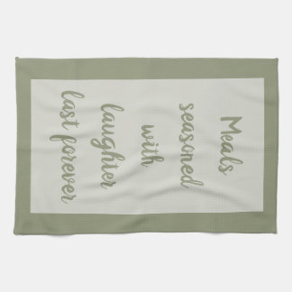 Sage - White Kitchen Towel