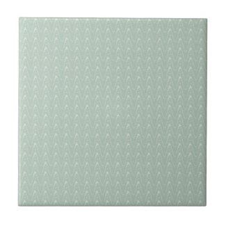 Sage with White Wavy Print Ceramic Tile