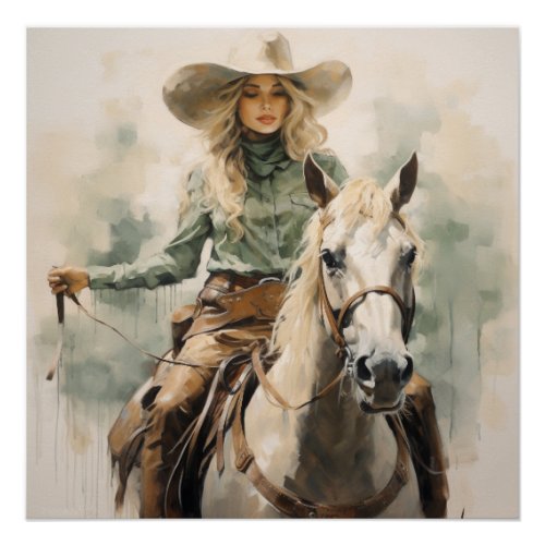 Sagebrush Saddle Cowgirl Wall Art