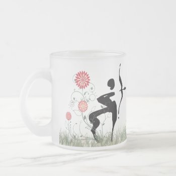 Saggitarius Frosted Glass Mug by JulDesign at Zazzle