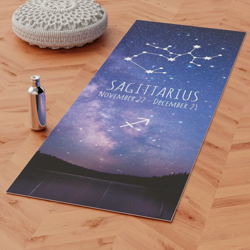 Saggitarius  Personalized Zodiac Astrology Yoga Mat