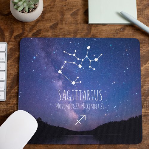 Saggitarius  Personalized Zodiac Constellation Mouse Pad