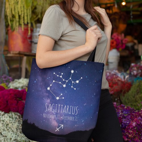 Saggitarius  Personalized Zodiac Constellation Tote Bag