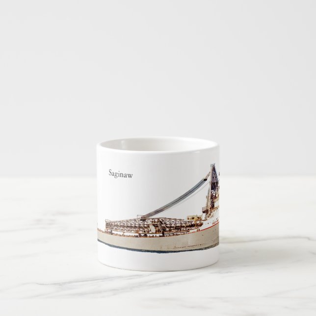 Saginaw cutout espresso mug (Front)