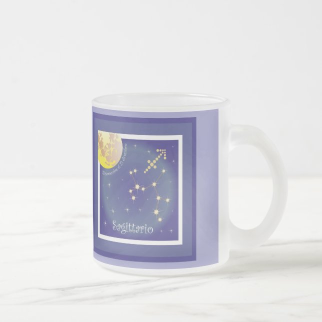 Sagittario 23 novembre al 21 dicembre Tasse Frosted Glass Coffee Mug (Right)