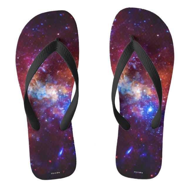 Sagittarius A Milky Way Galaxy Image Flip Flops (Footbed)