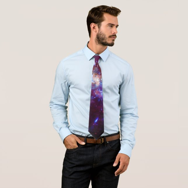 Sagittarius A Milky Way Galaxy Image Neck Tie (In Situ)