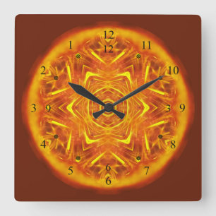 Sagittarius A Quasar V4 ~ Time Machine ~  Square Wall Clock