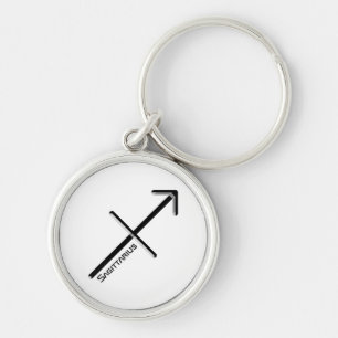 SAGITTARIUS, Abstract Design of the Zodiac Sign,  Keychain