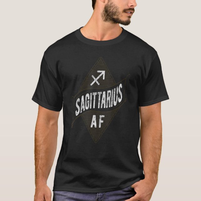 Sagittarius Af  Astrology Sagittarius Zodiac Birth T-Shirt (Front)