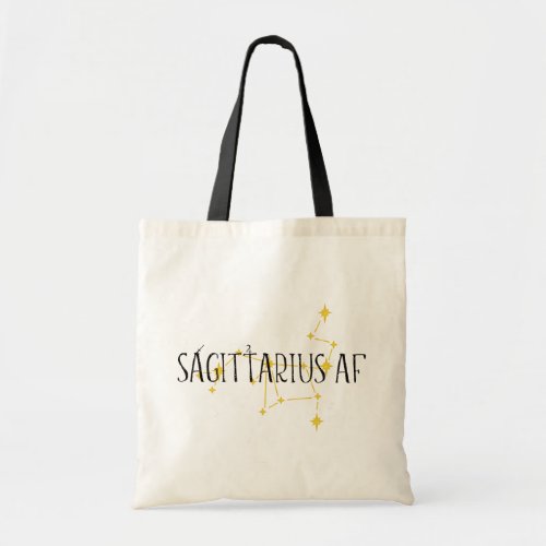 SAGITTARIUS AF with constellation Tote Bag