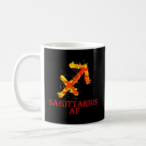 Sagittarius AF Zodiac Sign Fire Element Splatter  Coffee Mug