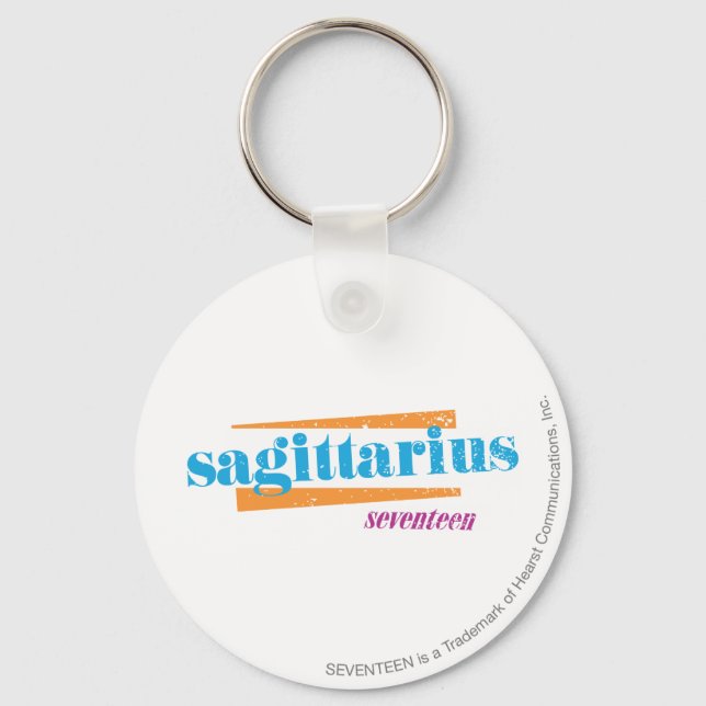Sagittarius Aqua Keychain (Front)