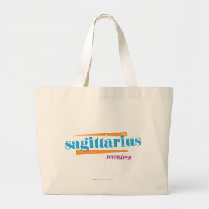 Sagittarius Aqua Large Tote Bag