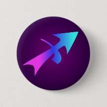 Sagittarius Arrow in Flight Pink Blue Aqua Purple