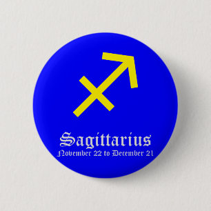 SAGITTARIUS ASTROLOGIC SIGN, SYMBOL ZODIAC BUTTON