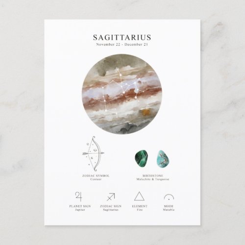 Sagittarius Astrological Sign Postcard