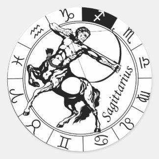 sagittarius astrological zodiac sign classic round sticker