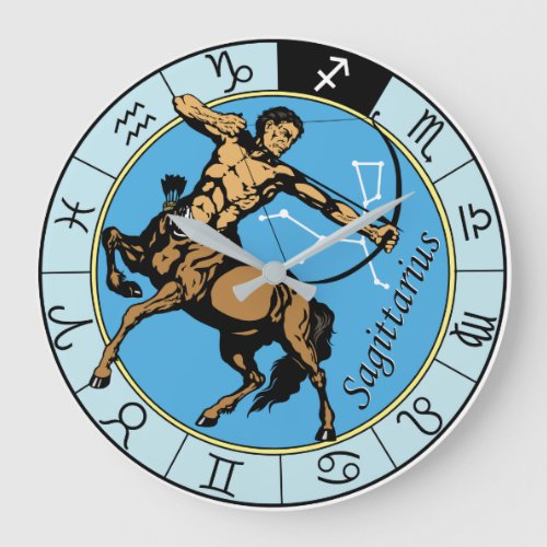 sagittarius astrological zodiac sign large clock