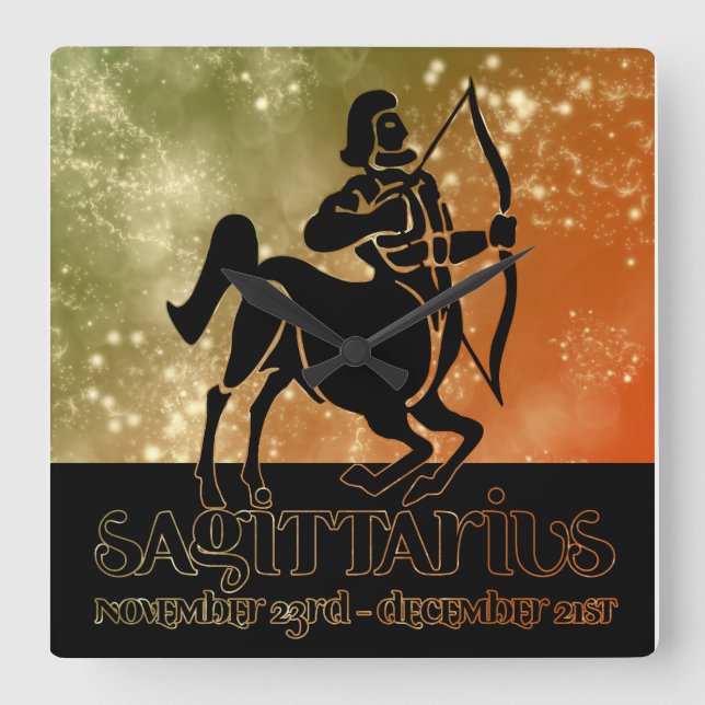 Sagittarius Astrology Zodiac d1 Wall Clock 4 (Front)