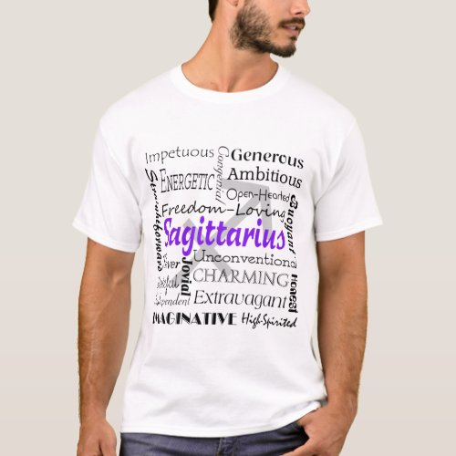 Sagittarius Astrology Zodiac Horoscope Collage T_Shirt