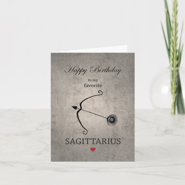 Sagittarius Astrology Zodiac Sign Happy Birthday Card (Front)