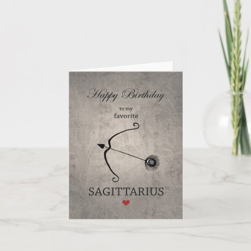 Sagittarius Astrology Zodiac Sign Happy Birthday Card