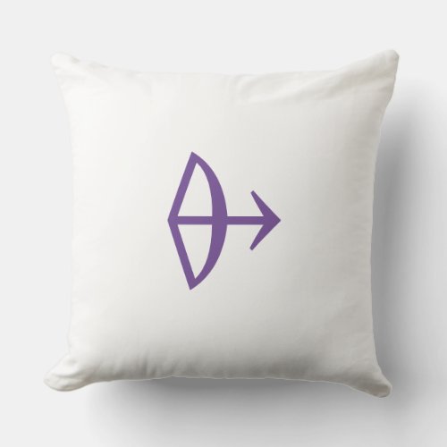 Sagittarius astrology zodiac sign purple good_luck throw pillow