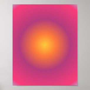 Sagittarius Aura Gradient Zodiac, Purple Yellow  Poster
