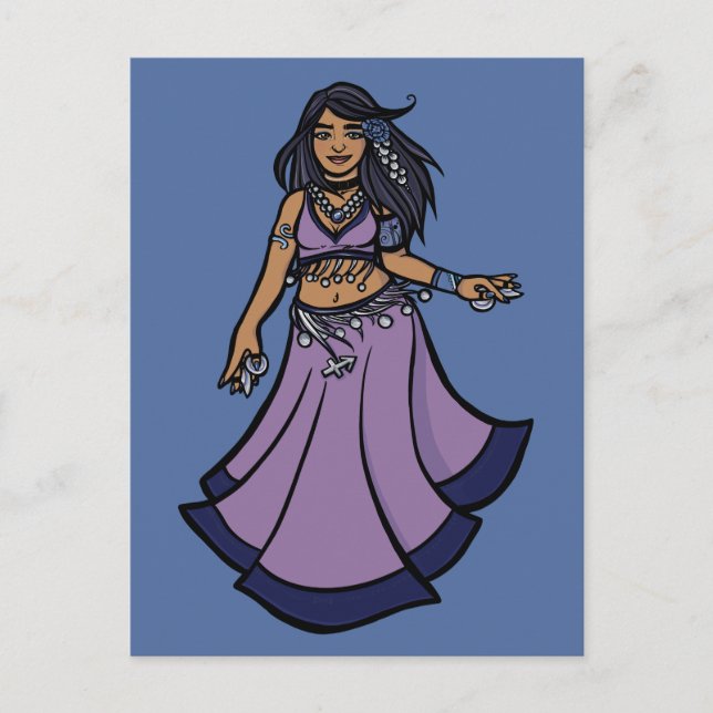 Sagittarius Belly Dancer Postcard (Front)