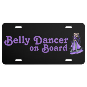 Sagittarius Belly Dancer Purple License Plate