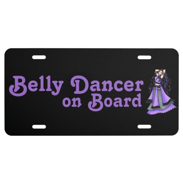 Sagittarius Belly Dancer Purple License Plate (Front)