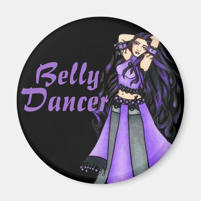 Sagittarius Belly Dancer Purple Magnet (Front)