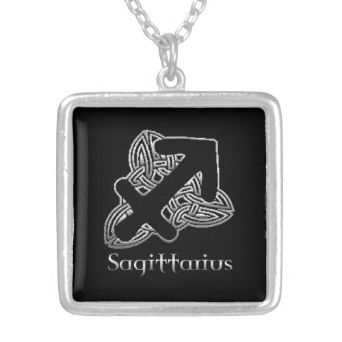 Sagittarius Birth Sign Celtic Knot Zodiac Necklace