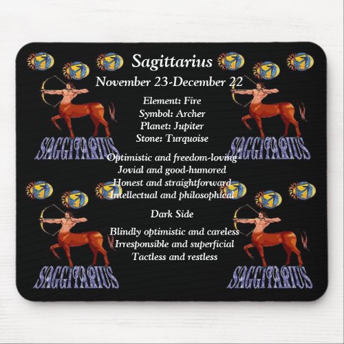 Sagittarius Birth Sign Zodiac Mouse Pad