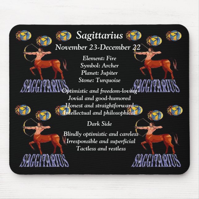 Sagittarius Birth Sign Zodiac Mouse Pad (Front)