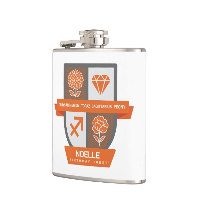 Sagittarius Birthday Crest™ November 22-30 Flask (Left)