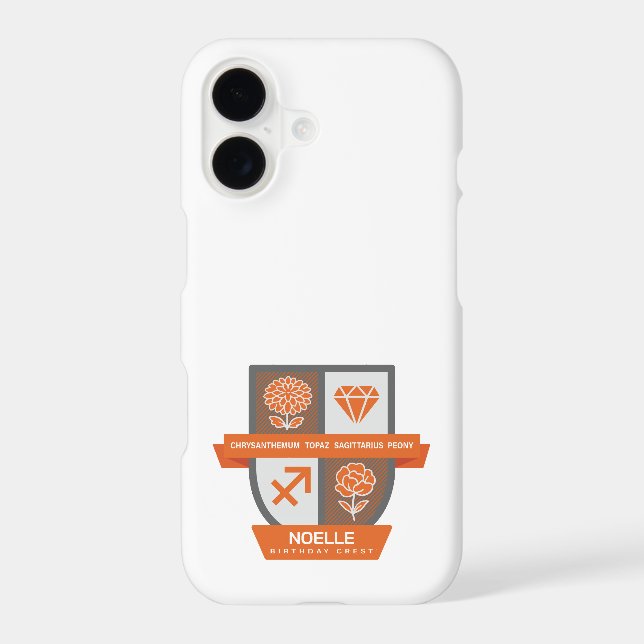 Sagittarius Birthday Crest™ November 22-30 iPhone Case (Back)