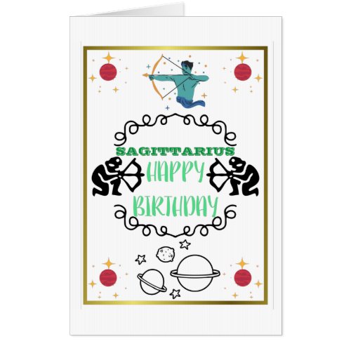 Sagittarius Birthday Greeting card