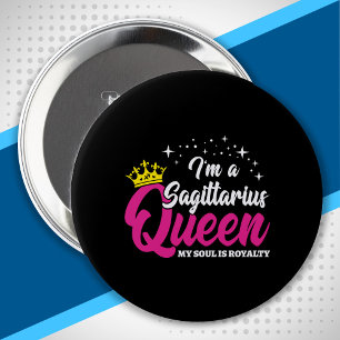 Sagittarius Birthday Queen Astrology Zodiac Sign Button