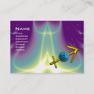 SAGITTARIUS - blue violet purple Business Card