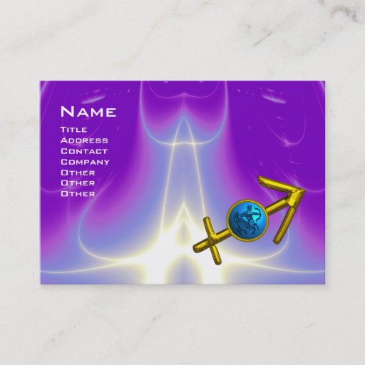 Customizable SAGITTARIUS - blue violet purple pink Business Card