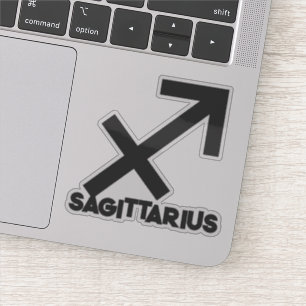 Sagittarius Bold Zodiac Sign Horoscope Custom Text Sticker
