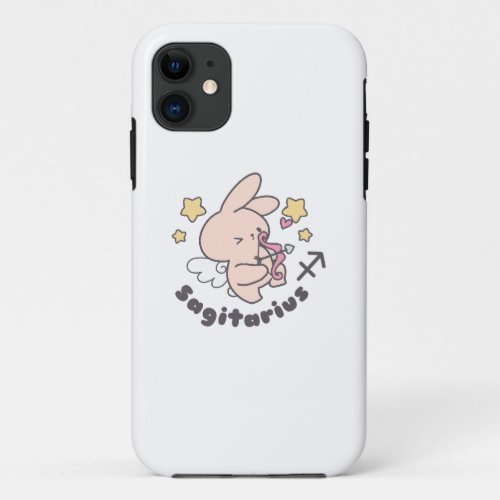Sagittarius Bunny Loves Adventurous Archer iPhone 11 Case