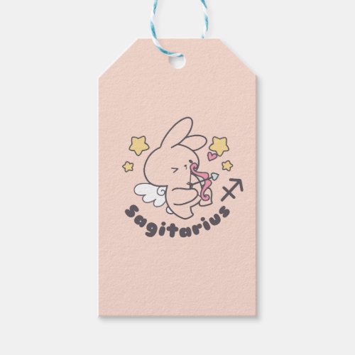 Sagittarius Bunny Loves Adventurous Archer Gift Tags